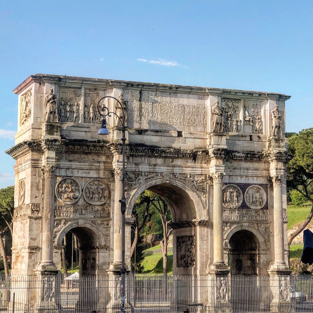 The Arch of Constantine is a triumphal arch in Rome