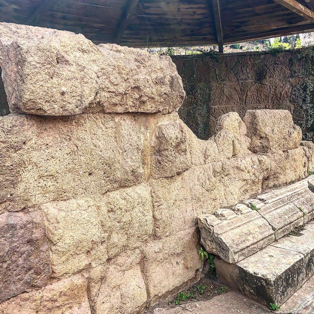 Place where Caesar was cremated near The Forum